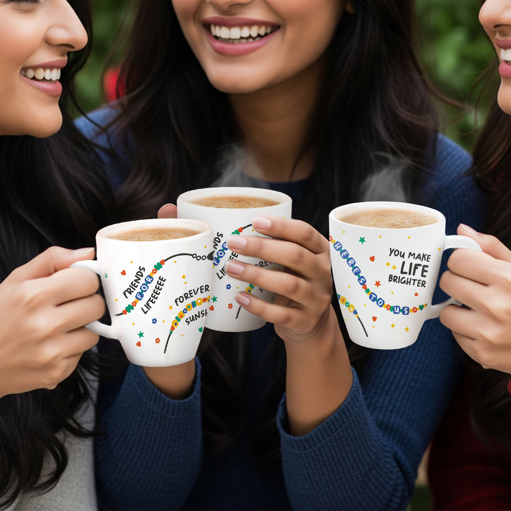 Larah by Borosil Friendship Day Opalware Mug, Life, 390ml