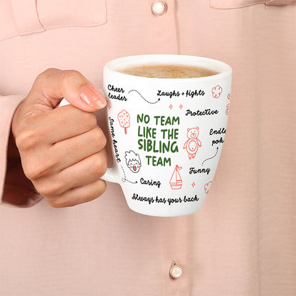 Larah by Borosil Rakhi Opalware Mug, No Team Like the Sibling Team, 390ml