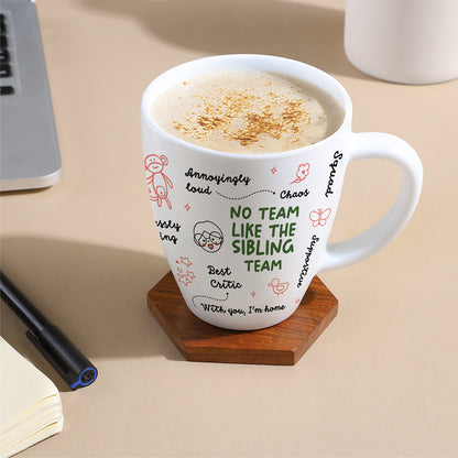 Larah by Borosil Rakhi Opalware Mug, No Team Like the Sibling Team, 390ml