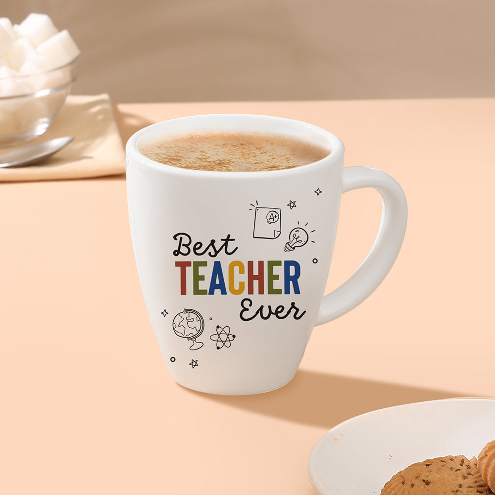 Larah by Borosil Teachers Day Opalware Mug, Best, 390ml
