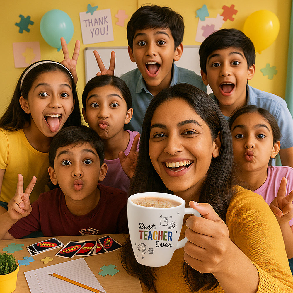 Larah by Borosil Teachers Day Opalware Mug, Best, 390ml