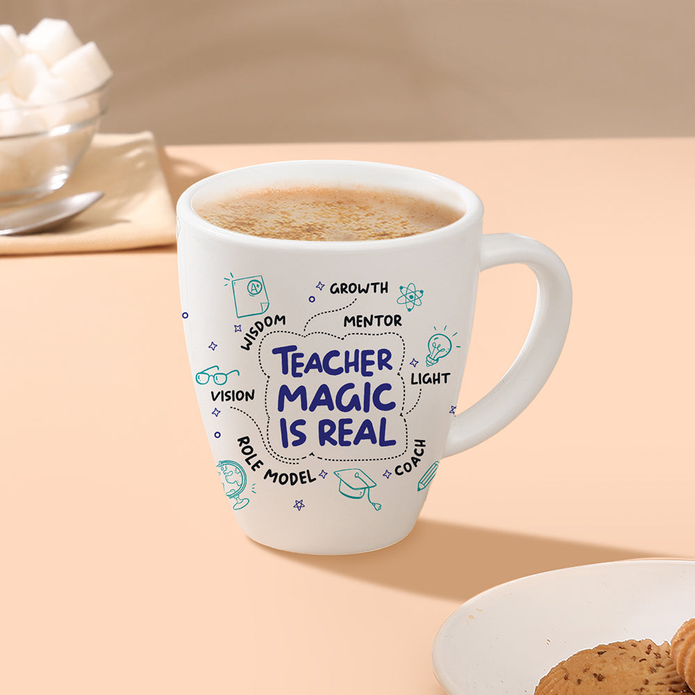 Larah by Borosil Teachers Day Opalware Mug, Magic, 390ml