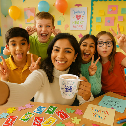 Larah by Borosil Teachers Day Opalware Mug, Magic, 390ml