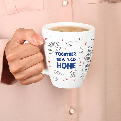 Larah by Borosil Rakhi Opalware Mug, Together We Are Home, 390ml