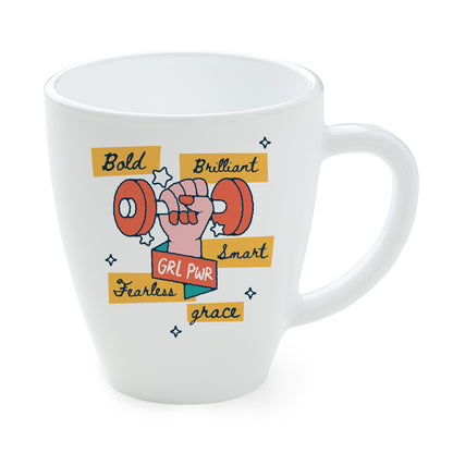 Larah Women's Day Opalware Mug, Fearless