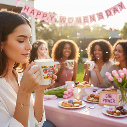 Larah Women's Day Opalware Mug, Fearless