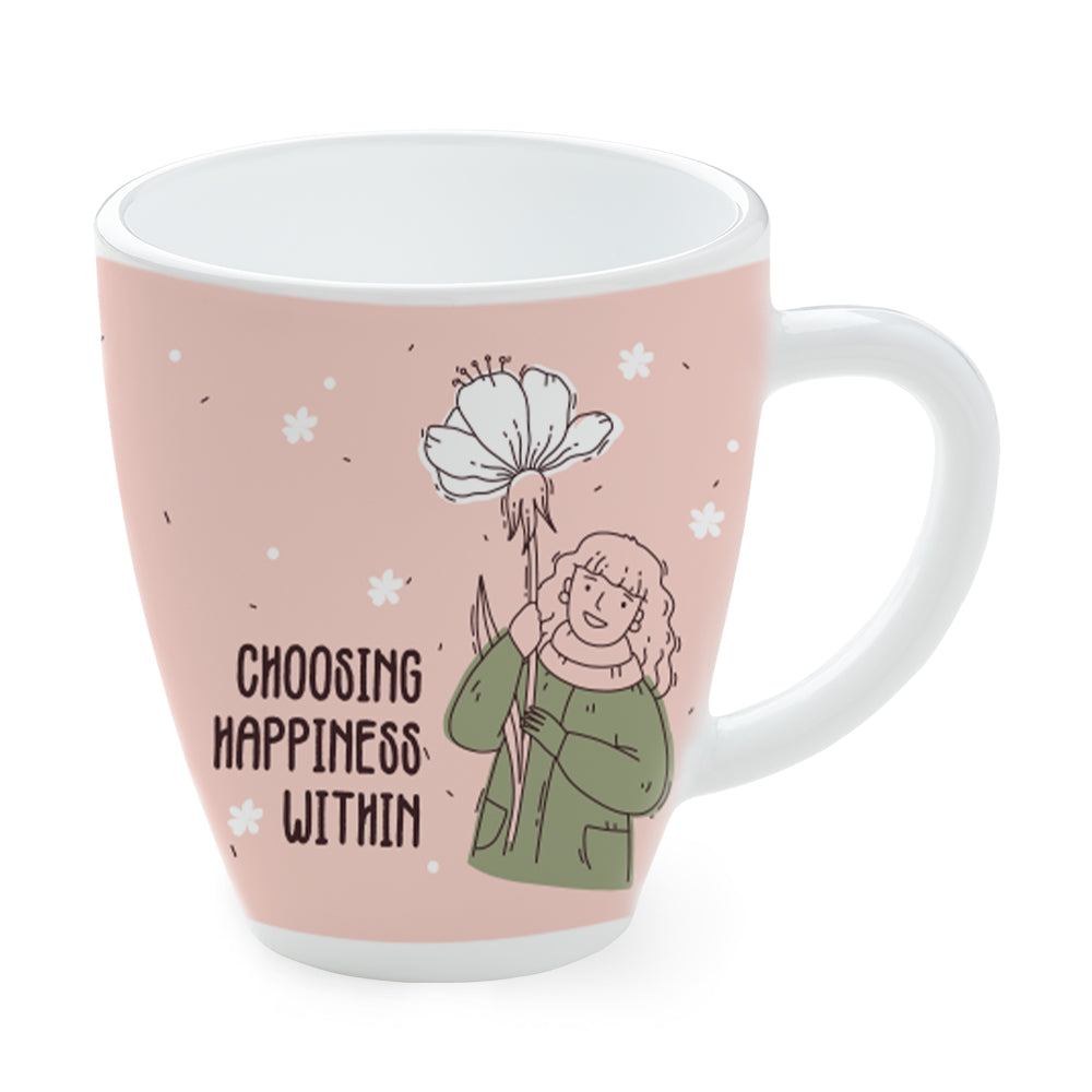 Larah Women's Day Opalware Mug, Happiness