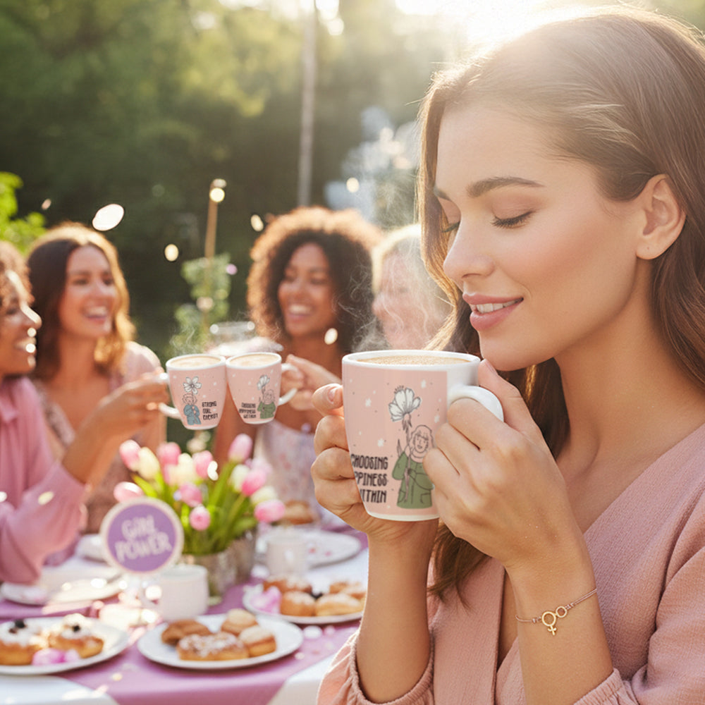 Larah Women's Day Opalware Mug, Happiness