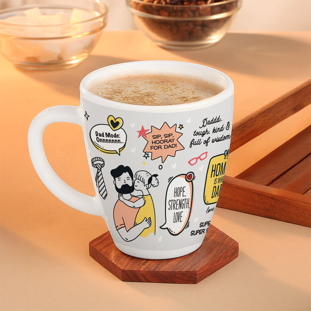 Larah by Borosil Father's Day Opalware Mug Legend, 390ml