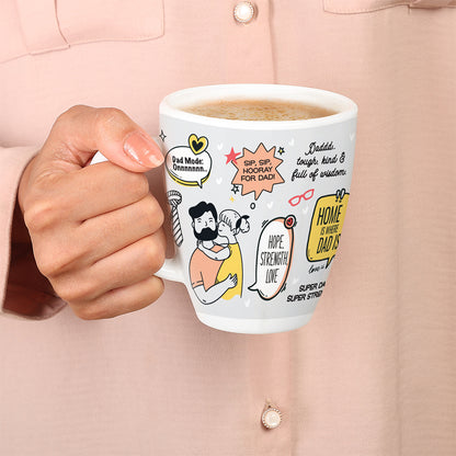 Larah by Borosil Father's Day Opalware Mug Legend, 390ml 390 ml