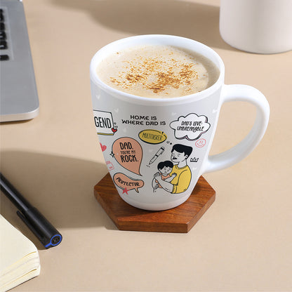 Larah by Borosil Father's Day Opalware Mug Legend, 390ml 390 ml