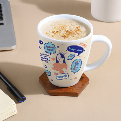 Larah by Borosil My Mother is My Back Bone, Coffee Mug, 390 ml 390 ml