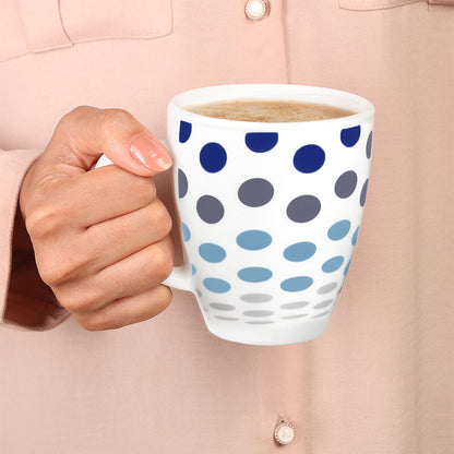 Larah Polka Blue Opalware Mug