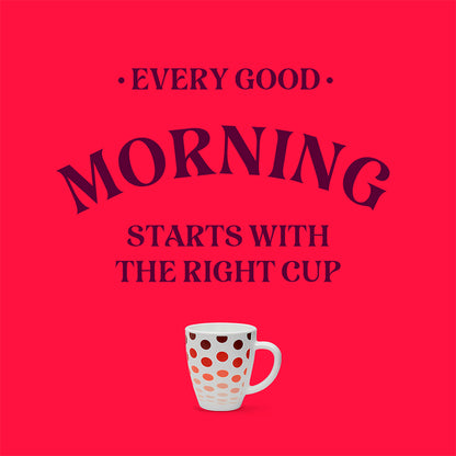 Larah by Borosil Polka Red Mug 390 ml