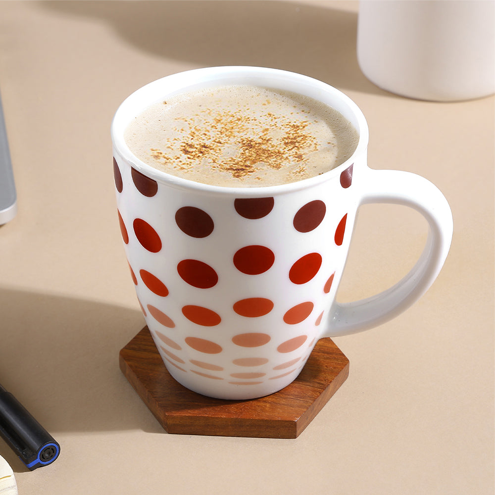 Larah by Borosil Polka Red Mug 390 ml