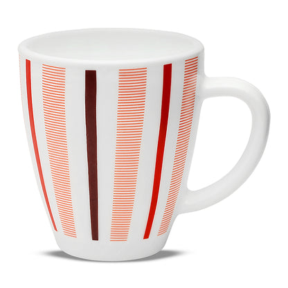 Larah Red Strip Opalware Mug