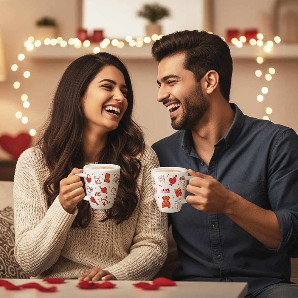 Larah by Borosil Valentine Day Love Opalware Mug