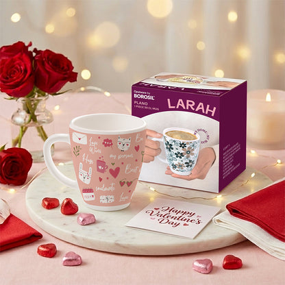 Larah by Borosil Valentine Day Forever Opalware Mug