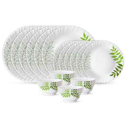 Larah by Borosil, Lush Dinner Set 24 pc Set: Serves 6