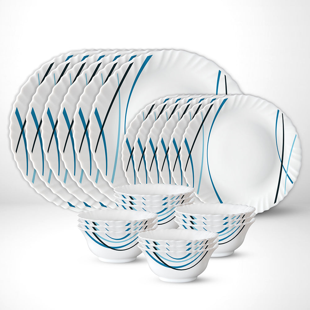 Larah by Borosil Merlin 24 pc Dinner Set 24 pc Set: Serves 6