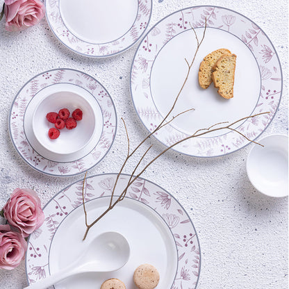 Larah By Borosil Grandeur Dinner Set, 49 pc