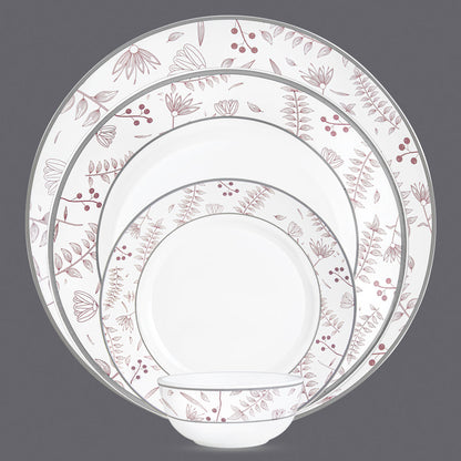 Larah By Borosil Grandeur Dinner Set, 49 pc