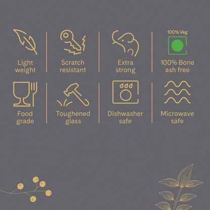 Larah By Borosil Grandeur Dinner Set, 49 pc