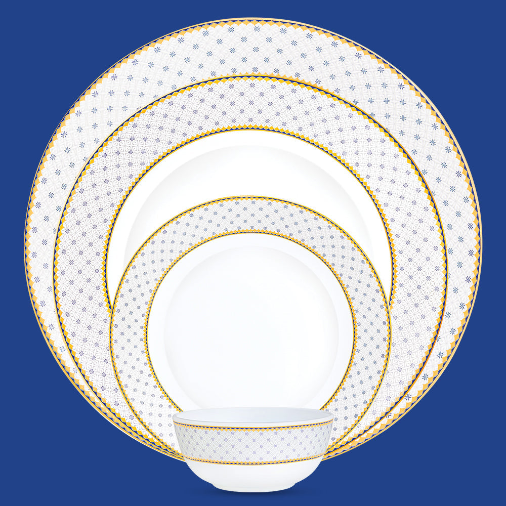 Larah By Borosil Kosmia Dinner Set, 49 pc