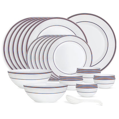 Larah By Borosil Starlight Dinner Set, 29 pc