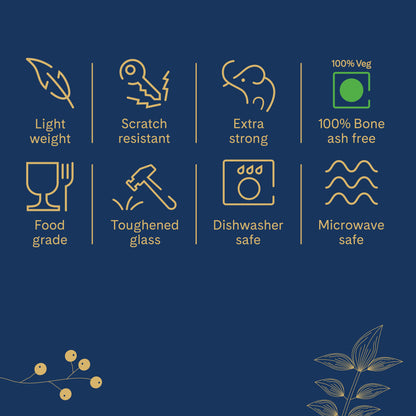 Larah By Borosil Starlight Dinner Set, 29 pc