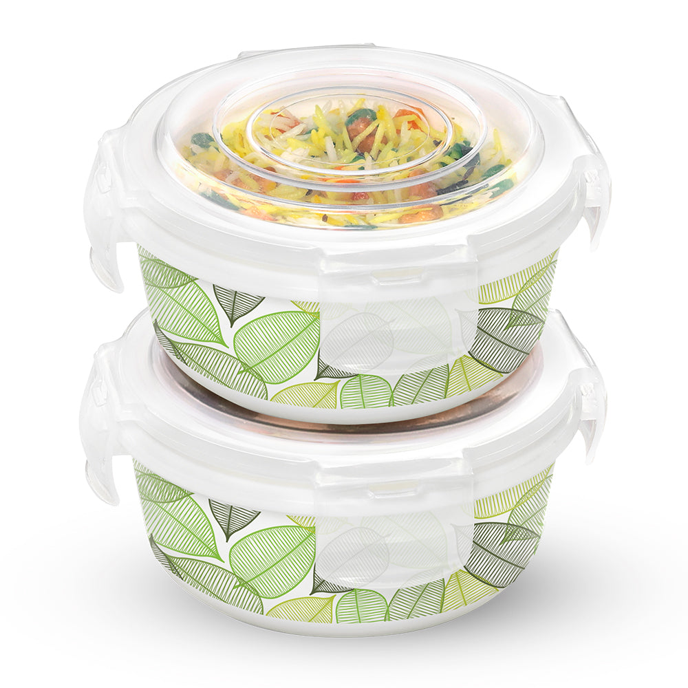 Larah By Borosil Noma Klip N Store Storage Container 400 ml x 2