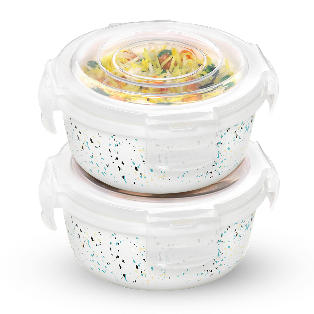 Larah By Borosil Riva Klip N Store Storage Container 400 ml x 2