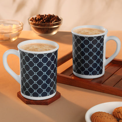 Larah By Borosil Kazak Blue Mug Set 350 ml x 2