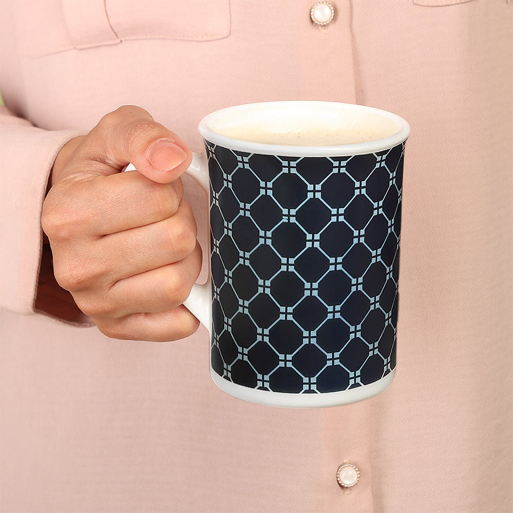 Larah By Borosil Kazak Blue Mug Set 350 ml x 2