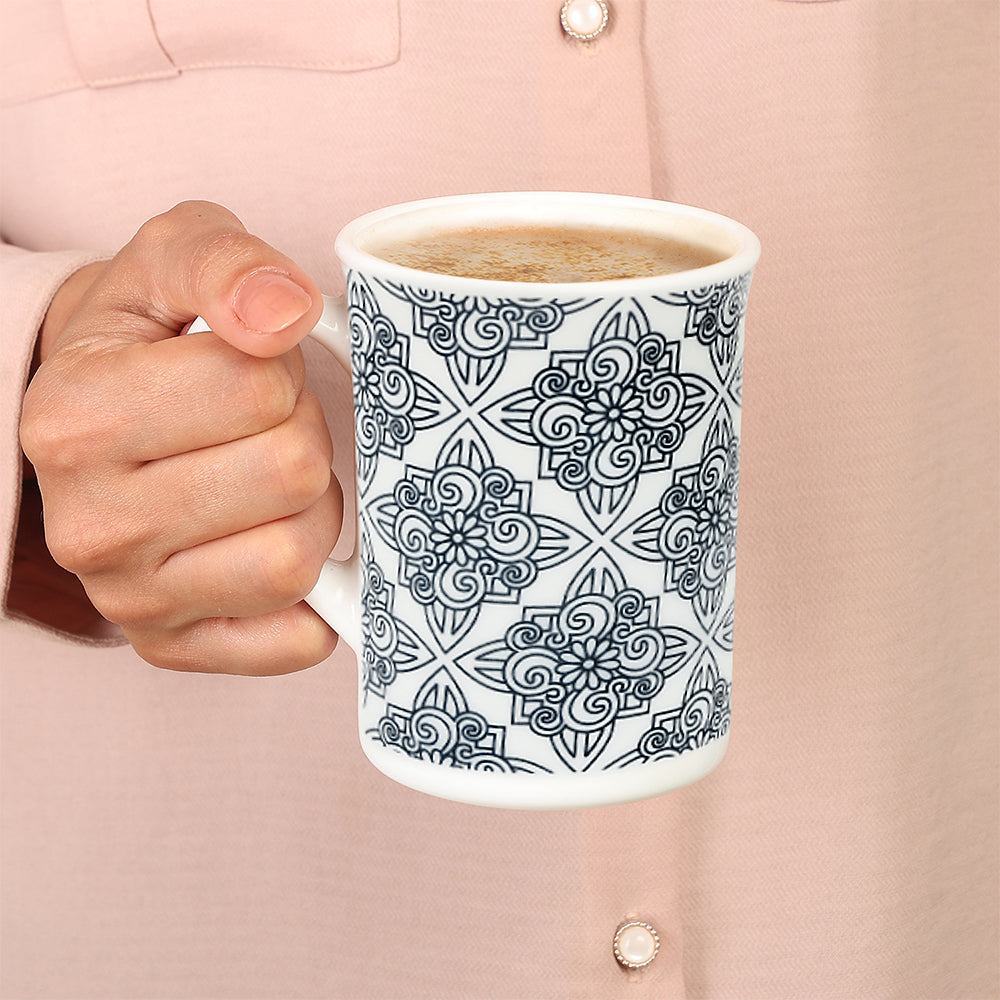 Larah by Borosil Kuba Blue Mug Set 350 ml x 2