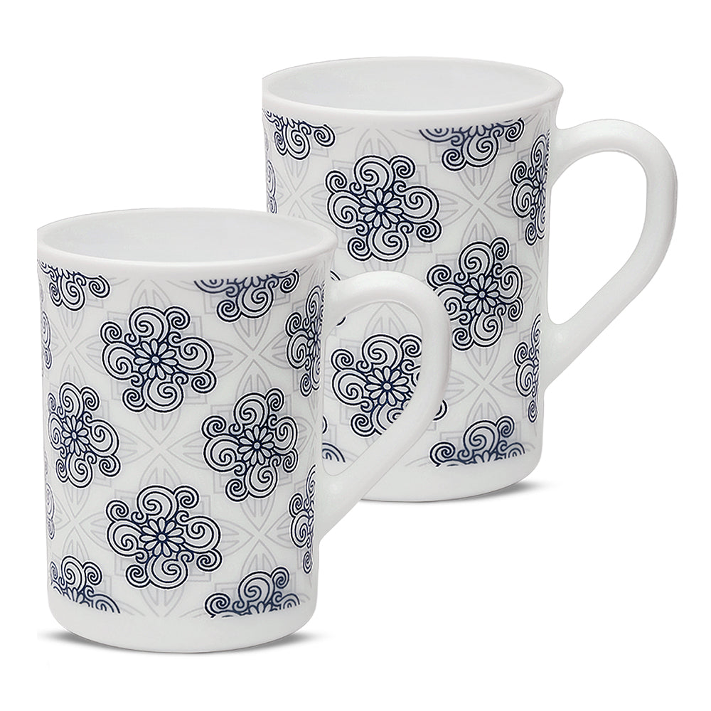 Larah By Borosil Kuba Grey Mug Set 350 ml x 2