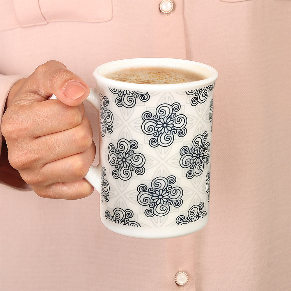 Larah By Borosil Kuba Grey Mug Set 350 ml x 2
