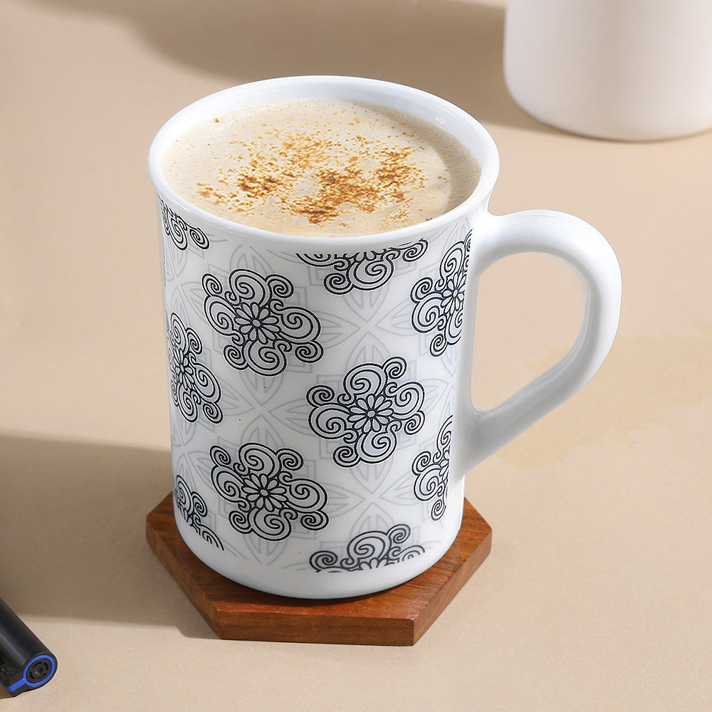 Larah By Borosil Kuba Grey Mug Set 350 ml x 2