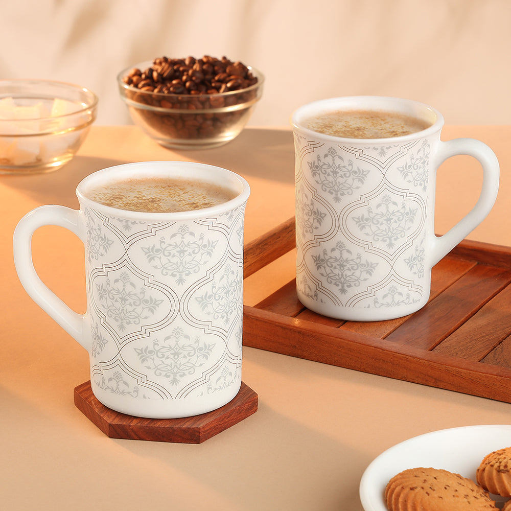 Larah Sivas Grey Mug Set, 350ml x 2