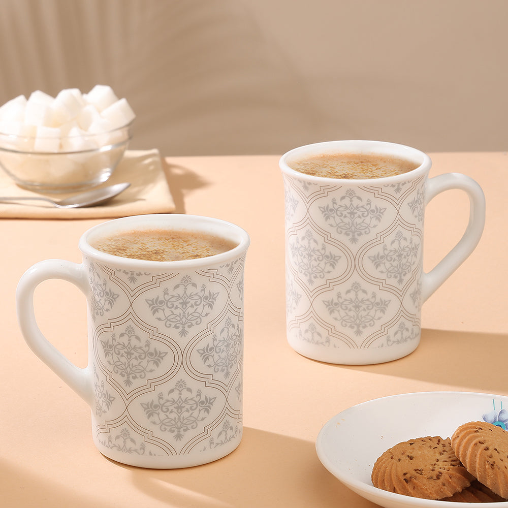 Larah By Borosil Sivas Grey Mug Set 350 ml x 2