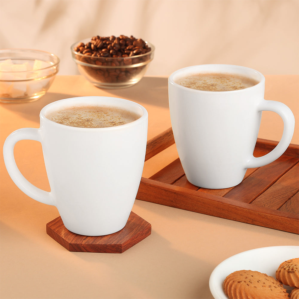 Larah Logo Opalware Mug Set