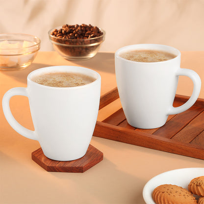 Larah Logo Opalware Mug Set