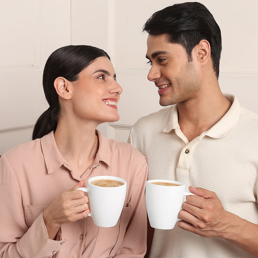 Larah Logo Opalware Mug Set