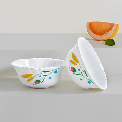 Golden Lush Veg Bowl, Fluted