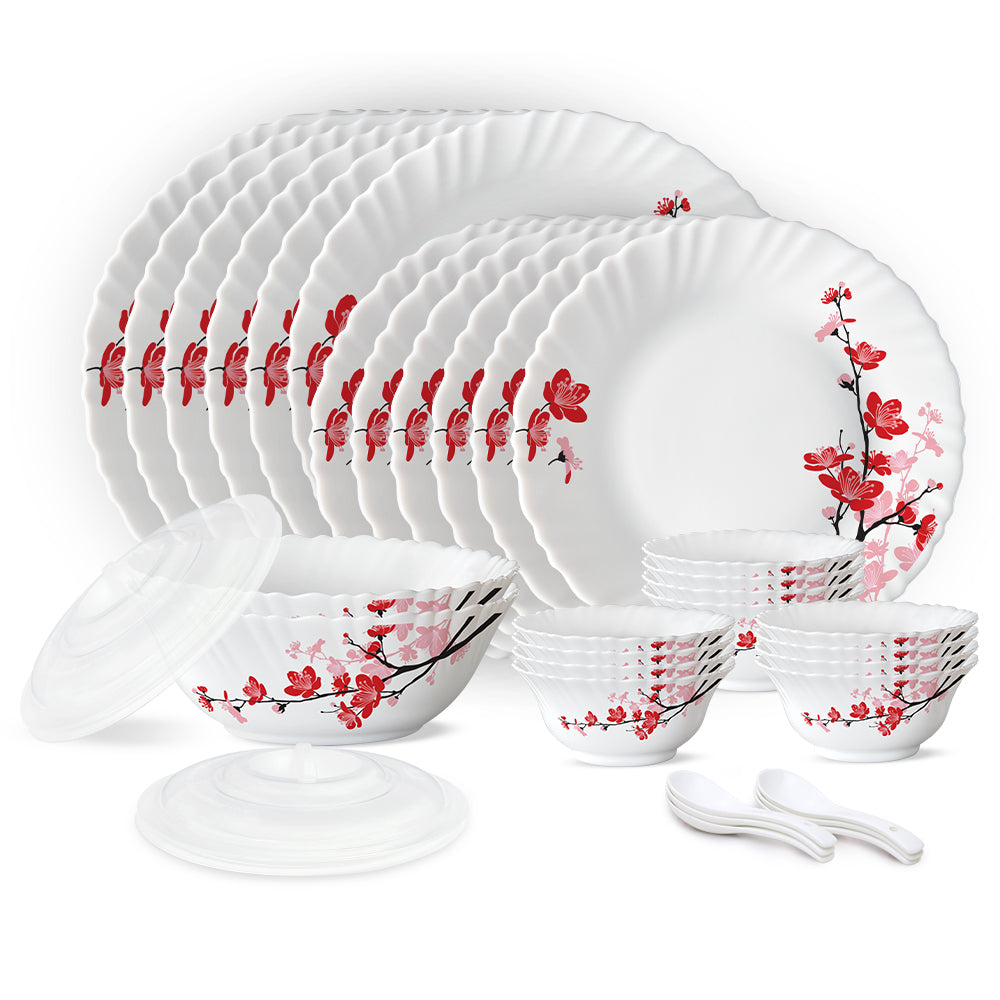 Larah by Borosil Alina 34 pc Dinner Set 34 pc Set: Serves 6