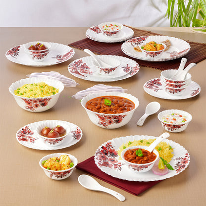 Larah by Borosil, Eva Dinner Set 34 pc Set: Serves 6