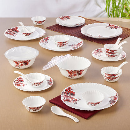 Larah by Borosil, Eva Dinner Set 34 pc Set: Serves 6