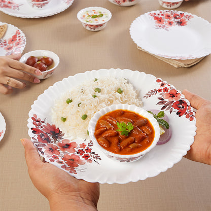 Larah by Borosil, Eva Dinner Set 34 pc Set: Serves 6