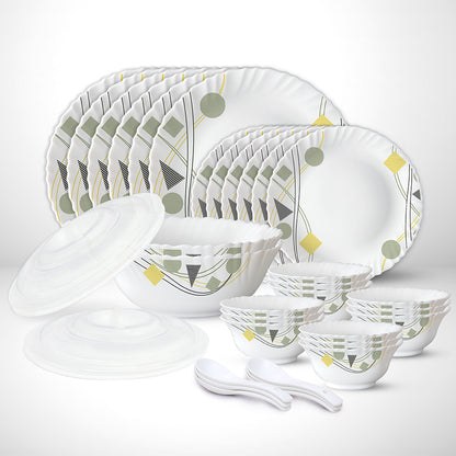 Larah by Borosil Florence 34 pc Dinner Set 34 pc Set: Serves 6