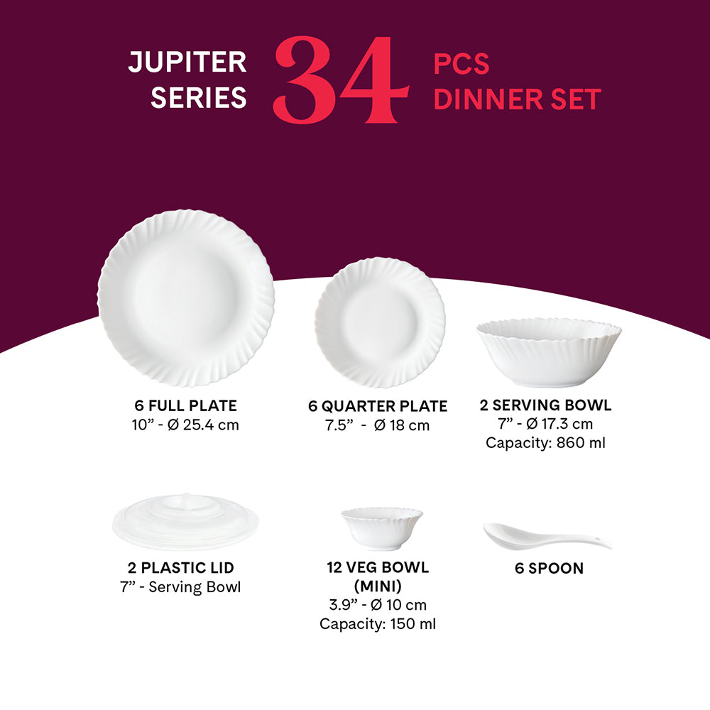 Larah Halo 34 pc Dinner Set